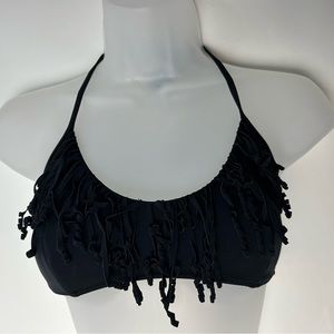 Victoria's Secret Black Bikini Swim Bra with‎ Frills S/P